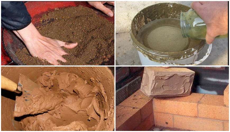 Раствор из глины для кладки печи из кирпича: как приготовить смесь из глины и песка, соблюдая пропорции, видео