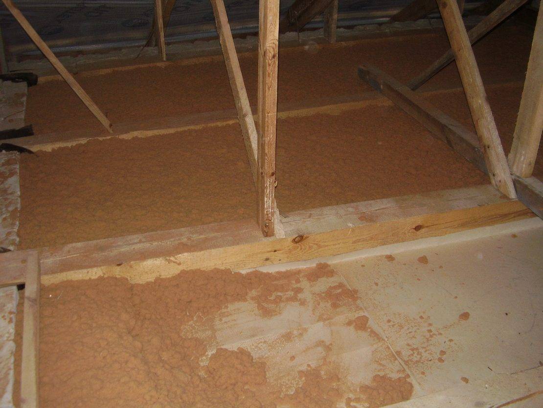 Как утеплить потолок опилками, опилкобетон для утепления потолка