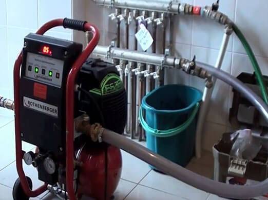 Гидропневматическая промывка и опрессовка системы отопления - правила и инструкции