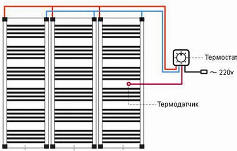Схема подключения теплых полов к терморегулятору: водяного, электрического, инфракрасного