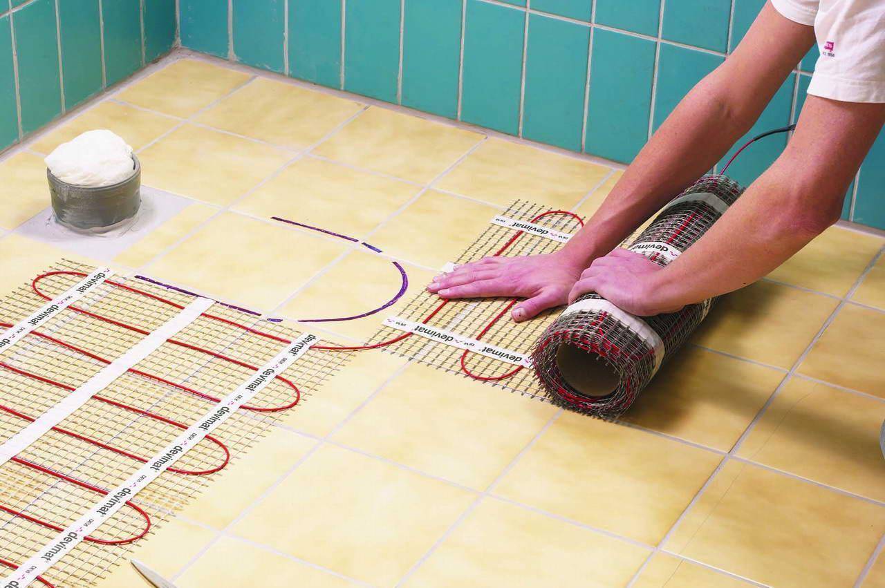 Как сделать теплый пол в ванной комнате своими руками