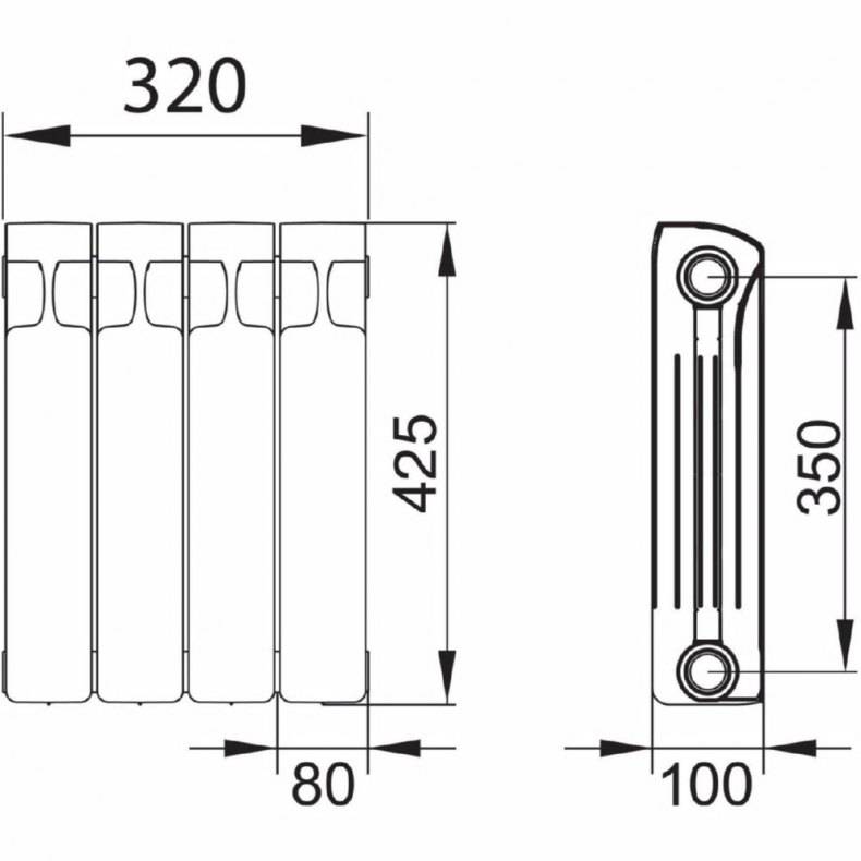 Расчет батарей отопления на площадь: методика, объем батареи, для панорамных окон, объем воды в радиаторе отопления таблица