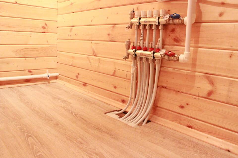 Водяной теплый пол в деревянном доме – устройство без стяжки