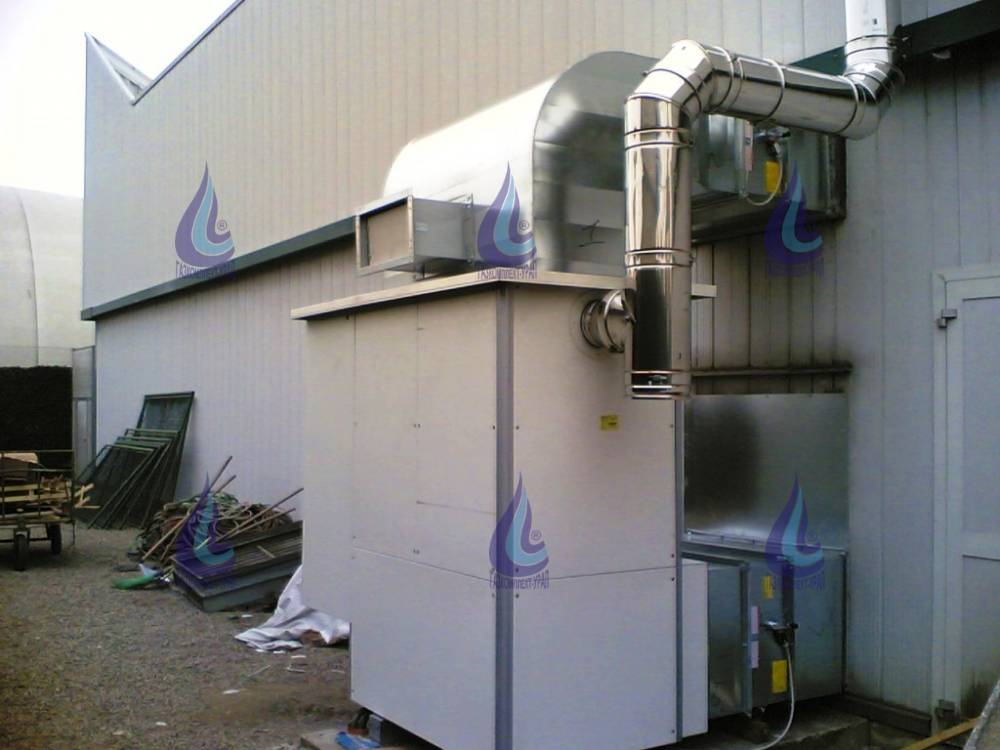 Газовое воздушное отопление производственных помещений и теплиц