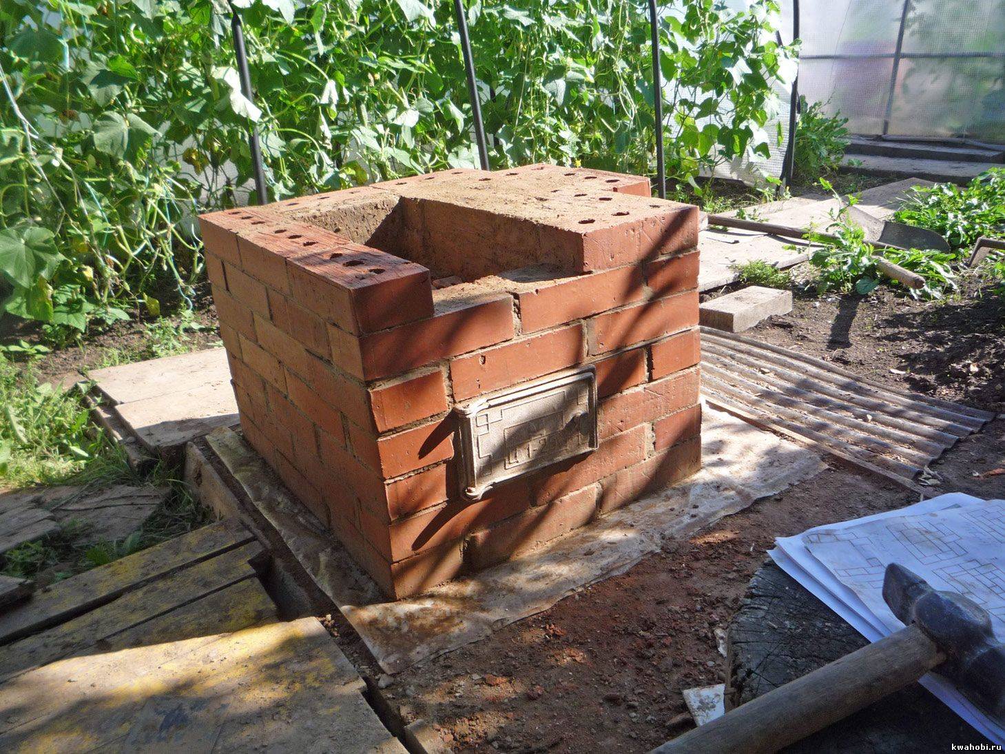 Кирпичная печь для дачи на дровах своими руками – строим правильно + видео