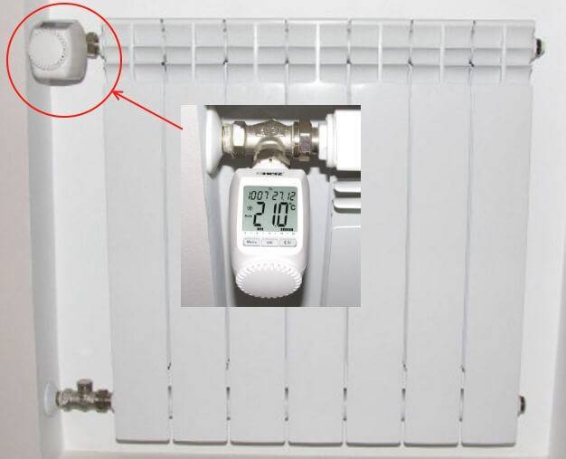 Установка терморегулятора, крана, клапана, термоголовки на радиатор отопления