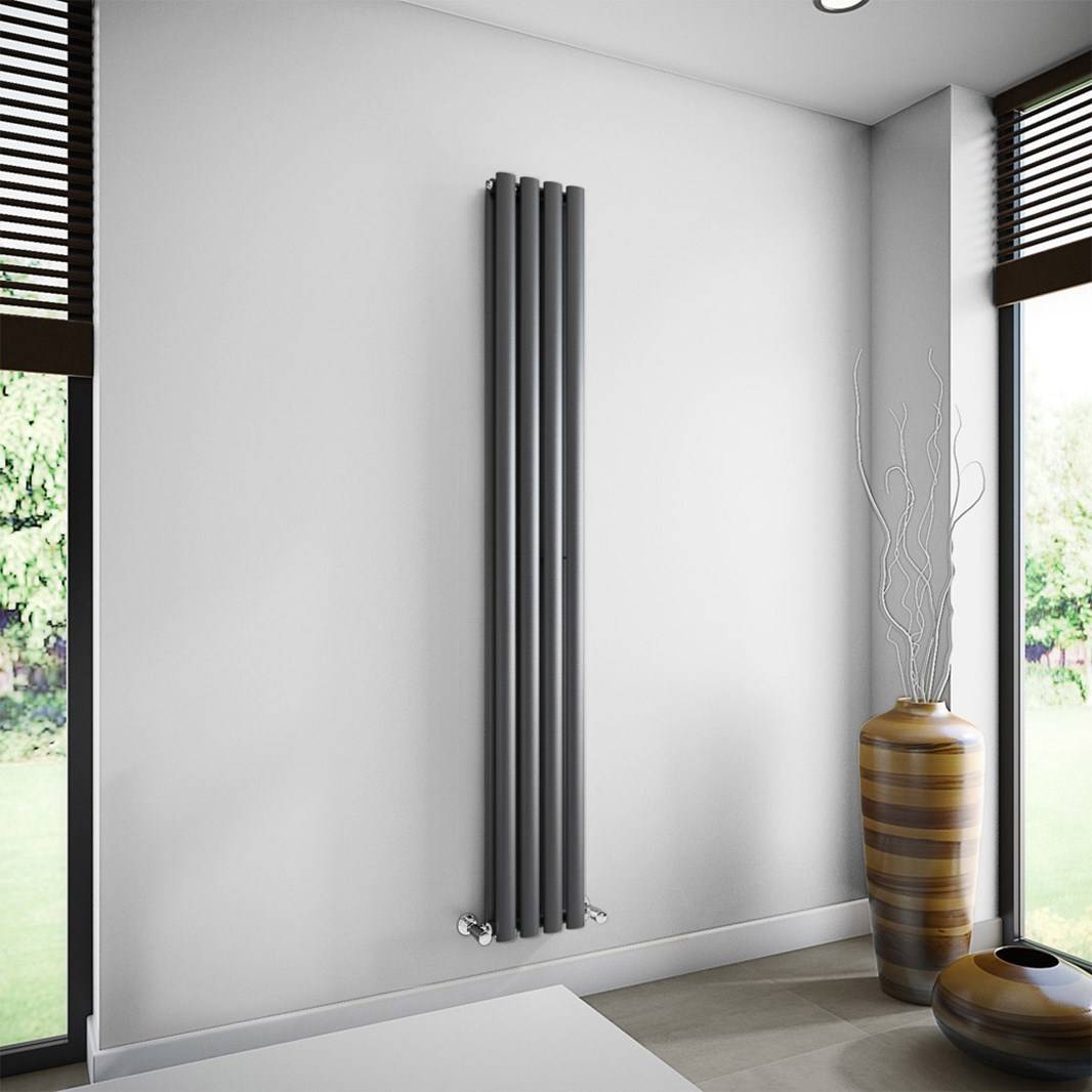 Вертикальные радиаторы отопления - нестандартные, длинные, настенные, фото крепления