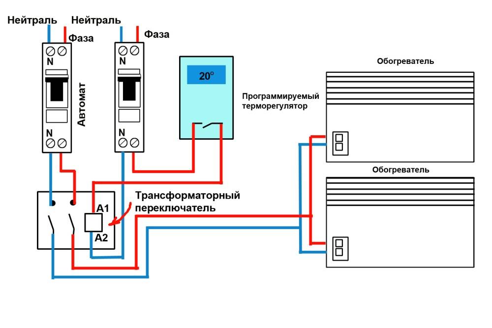 Как подключить инфракрасный обогреватель к терморегулятору