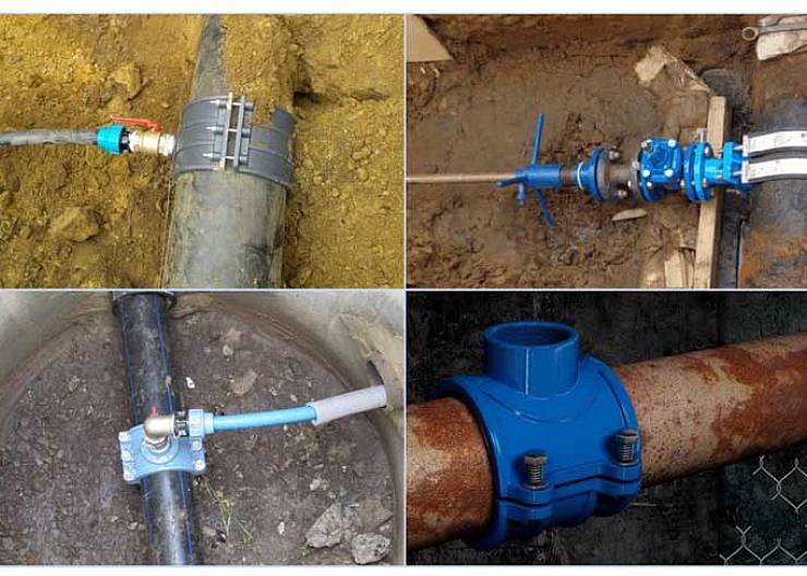Как врезаться в чугунную, пластиковую или стальную водопроводную трубу под давлением krani.su