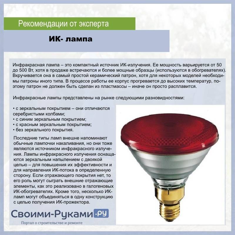 Керамическая лампа: устройство и принцип действия прибора, правила выбора и плюсы инфракрасного обогревателя
