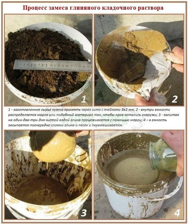 Как сделать раствор из глины для кладки печи: все про растворы + инструкции