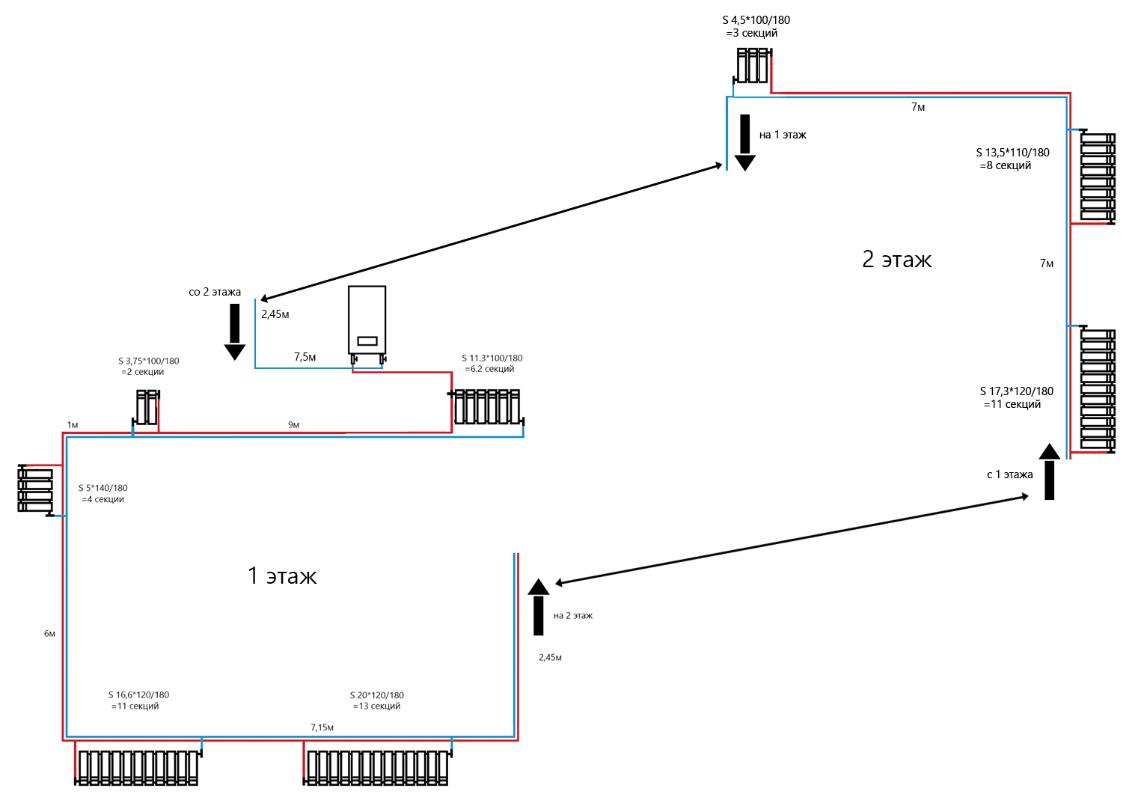 Схема отопления тихельмана для одноэтажного и двухэтажного дома: фото и видео инструкция