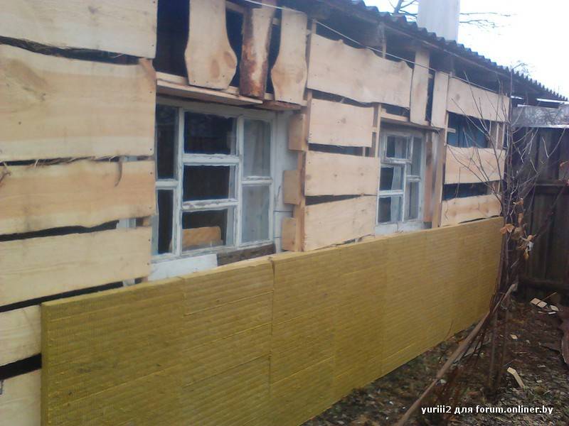 Утепление фасада деревянного дома