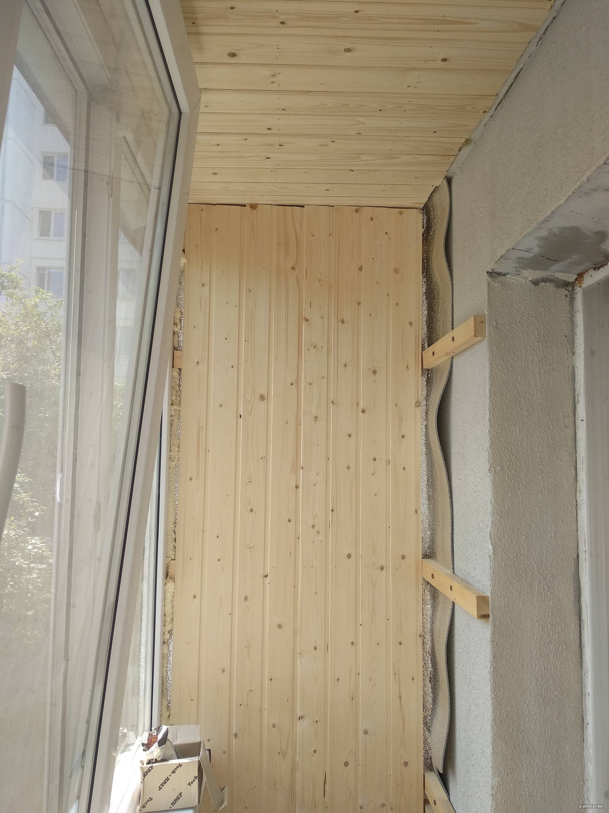 Обшивка балкона вагонкой своими руками: выбор материала и технология отделки (видео)
